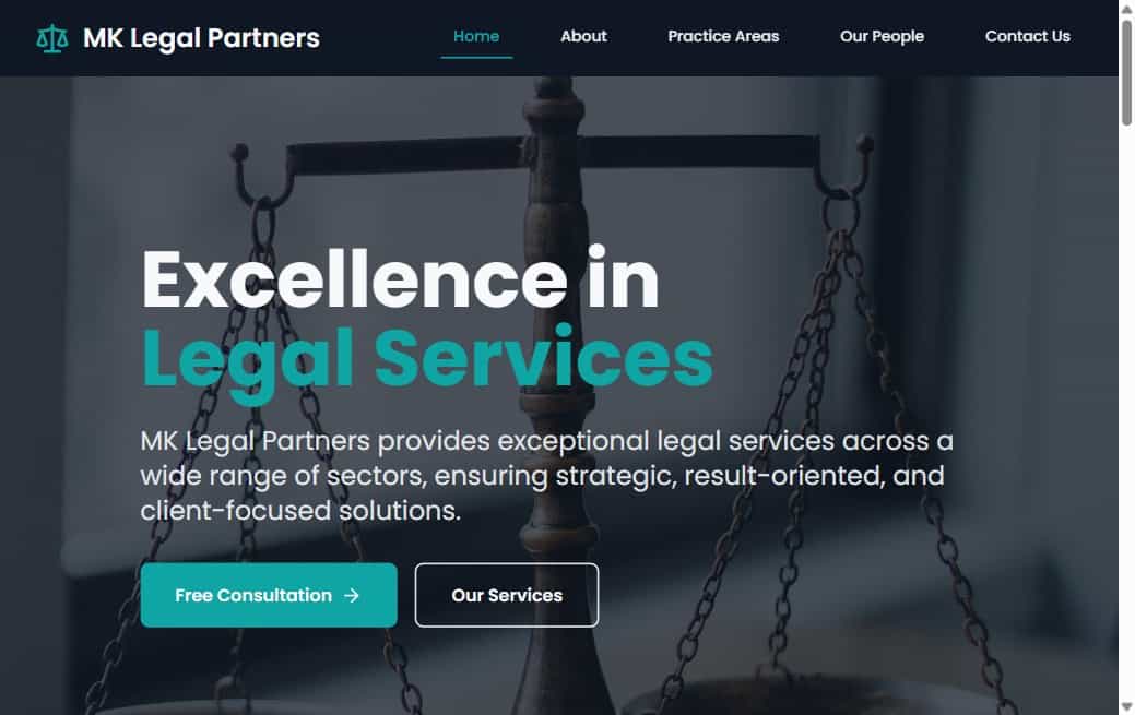 MK Legal Partners — screenshot