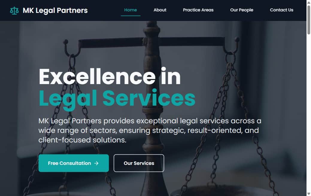 MK Legal Partners — screenshot