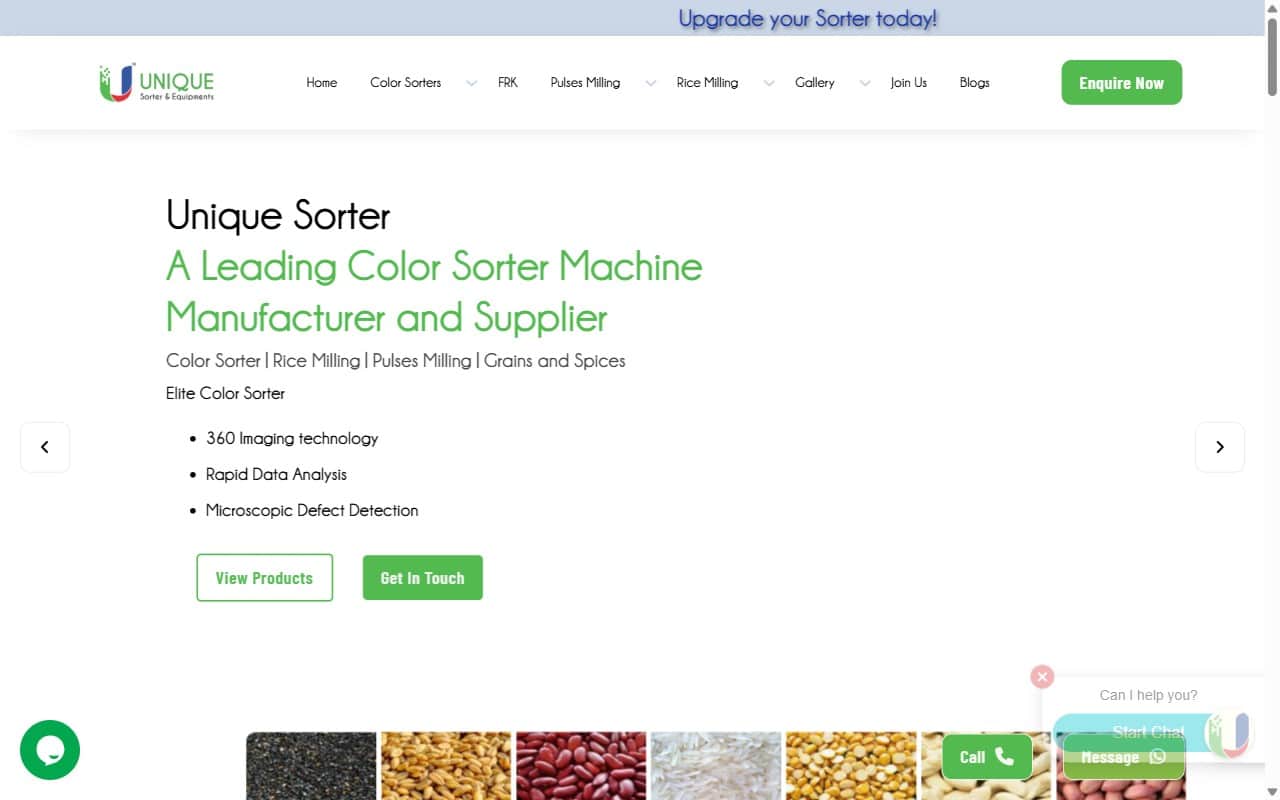 Unique Sorter & Equipment — screenshot