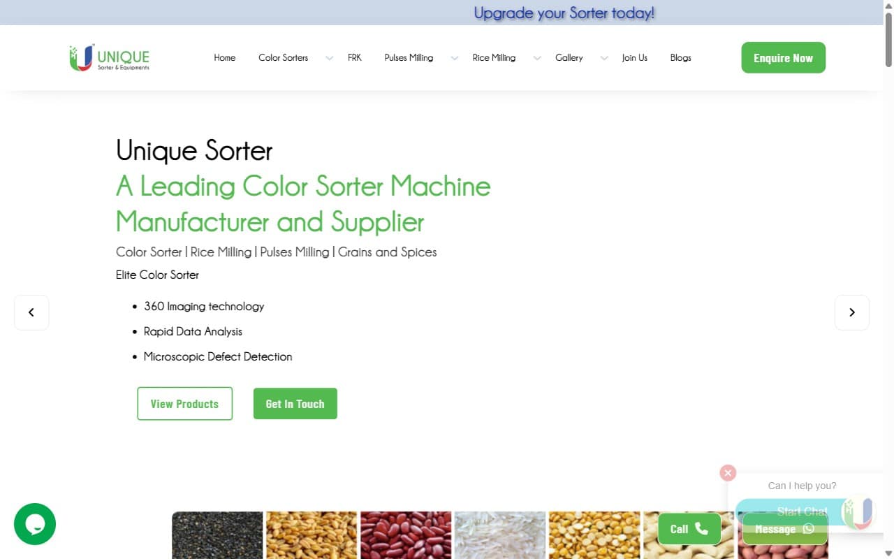 Unique Sorter & Equipment — screenshot